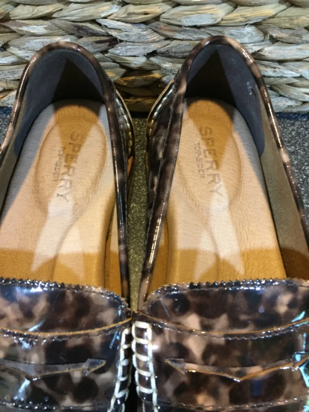 Sperry Women’s Patent Tortoiseshell Penny Loafers - Brown